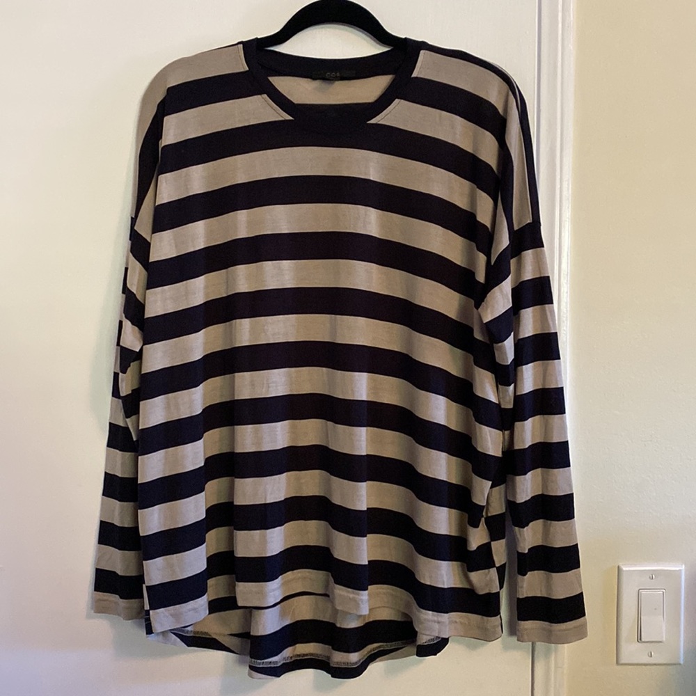 COS striped oversized top